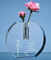 Thumbnail for 12cm Optical Crystal Round Bud Vase